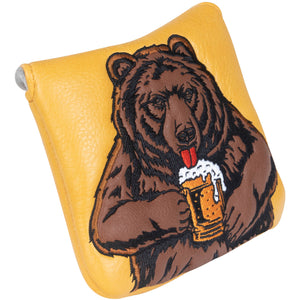 Bear Drinking Beer Mallet Cover