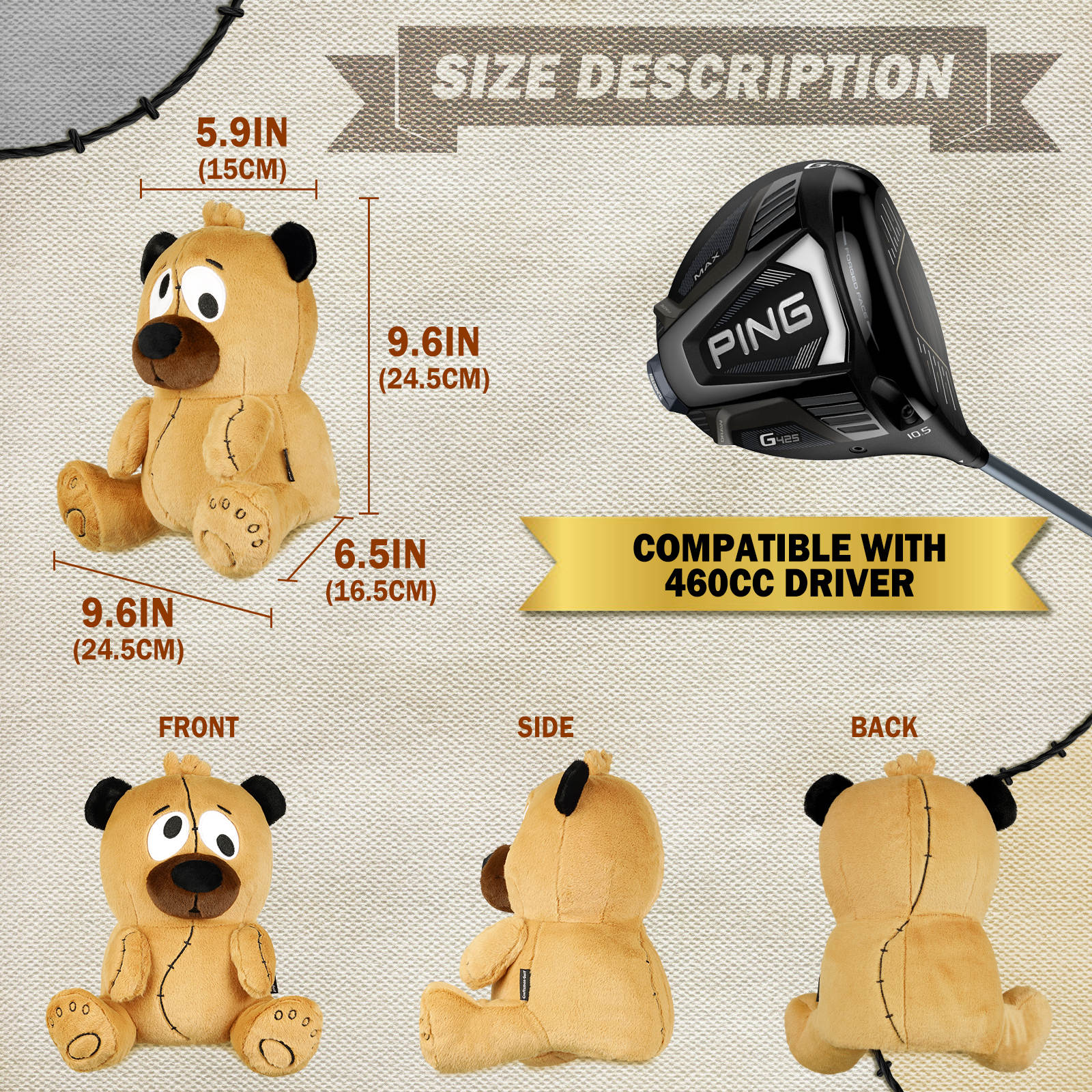 Brown Bear Driver Headcover